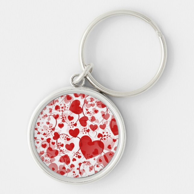 HEART pattern ART 7 Keychain (Front)