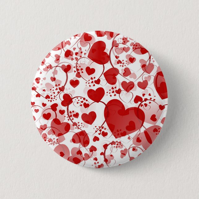 HEART pattern ART 7 Pinback Button (Front)