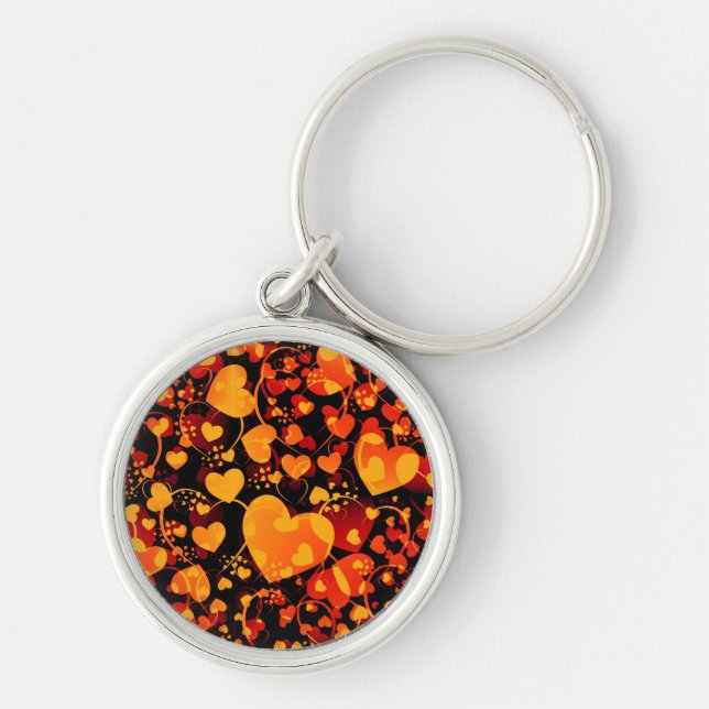 HEART pattern ART 8 Keychain (Front)