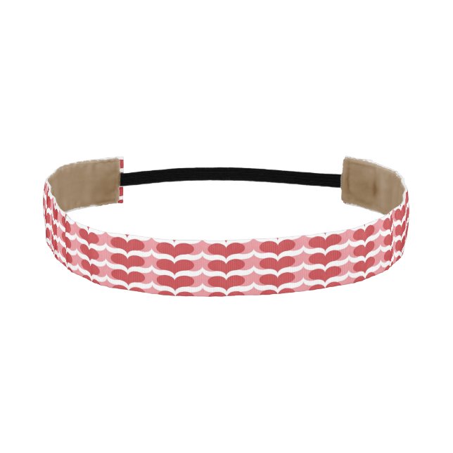 Heart pattern athletic headband (Front)
