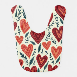 heart pattern baby bib (Edit)