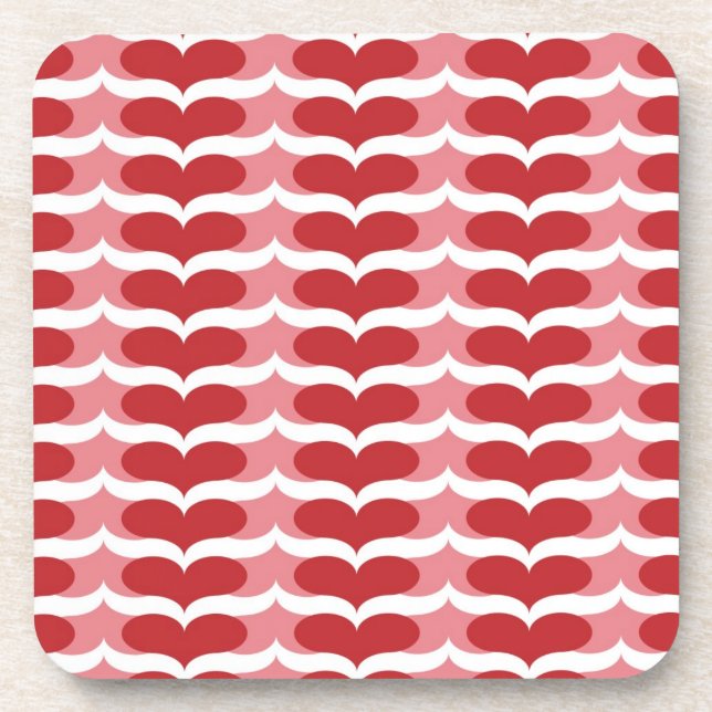 Heart pattern beverage coaster (Front)