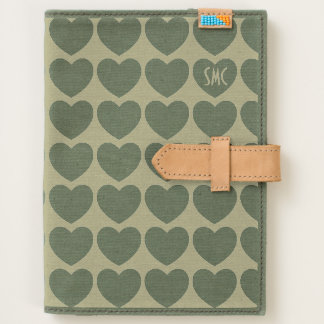 Heart Pattern Canvas Journal iPad Mini Kindle Case