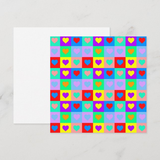 Heart Pattern  Card (Front/Back)