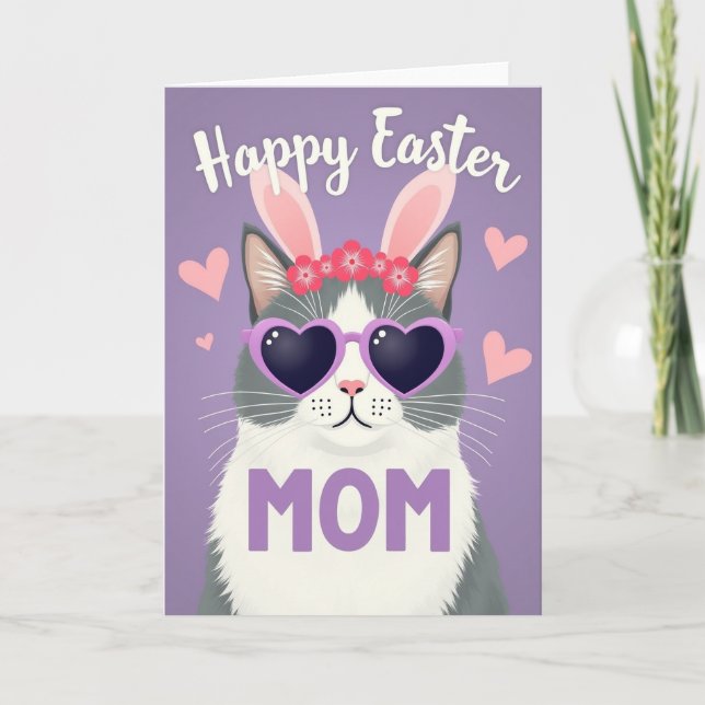 Heart Pattern Cat Friend Card (Front)