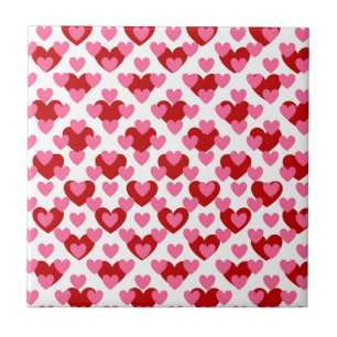 Heart Pattern Ceramic Tile