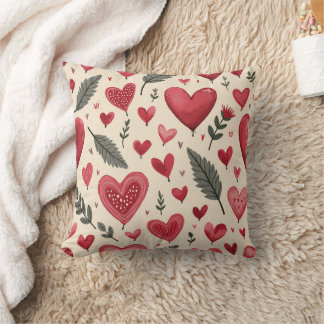 heart pattern cusion throw pillow