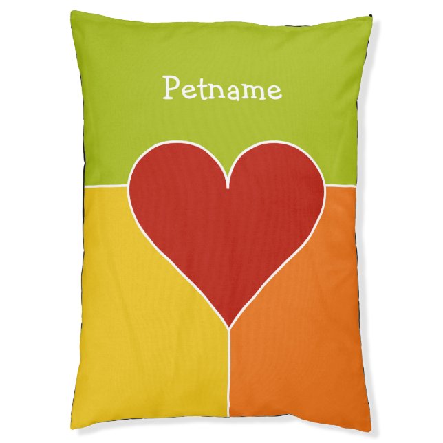 Heart Pattern custom dog beds (Front Vertical)
