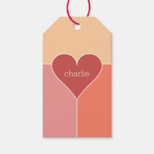 Heart Pattern custom gift tags