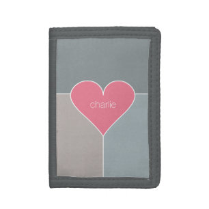 Heart Pattern custom monogram wallets