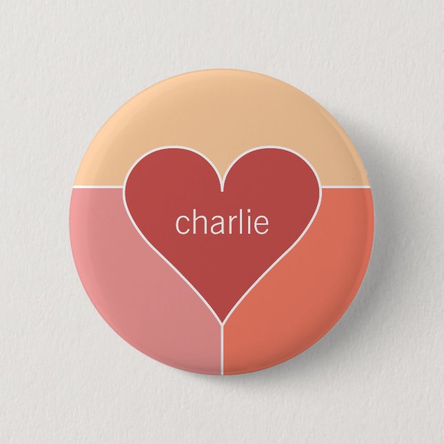 Heart Pattern custom name buttons (Front)