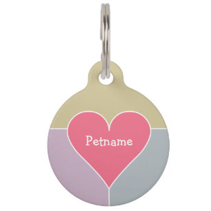 Heart Pattern custom pet tags