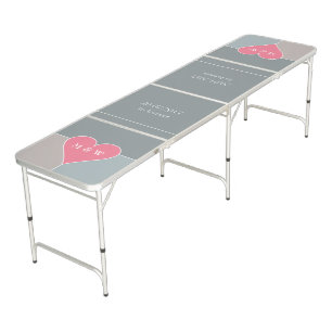 Heart Pattern custom text ping pong table