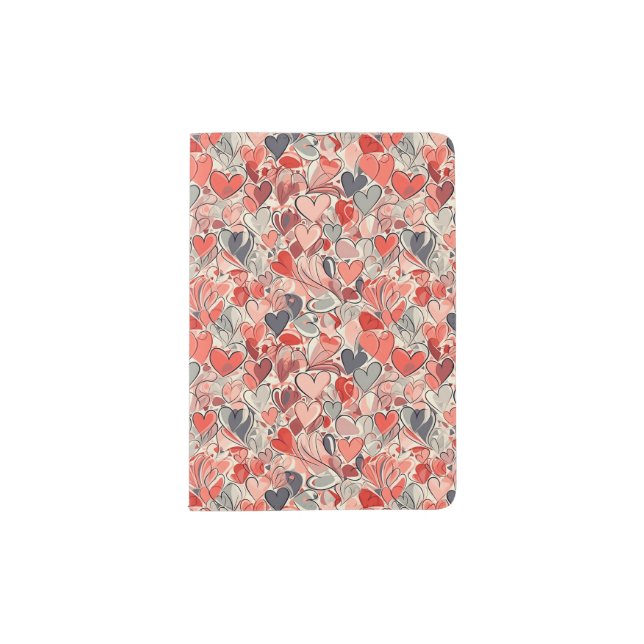 Heart Pattern - Cute and Lovely Valentine's Day Passport Holder (Front)