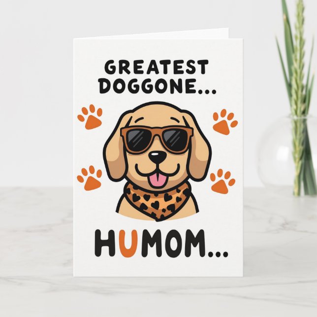 Heart Pattern Dog Card (Front)