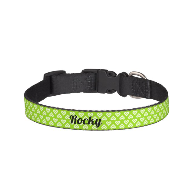 Heart pattern dog collar (Front)