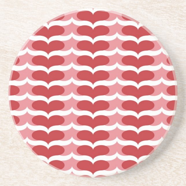 Heart pattern drink coaster (Front)