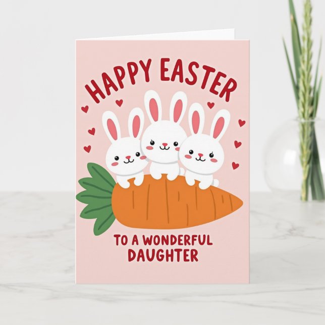 Heart Pattern Easter Card (Front)