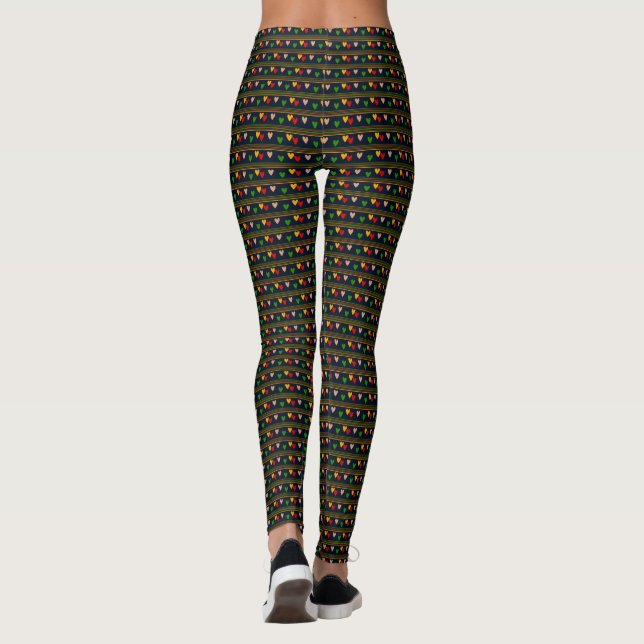 Heart Pattern Elegant  Leggings (Back)