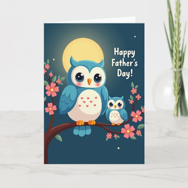 Heart Pattern Fathers Day Card (Front)