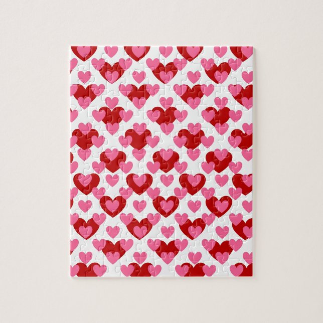 Heart Pattern Jigsaw Puzzle (Vertical)