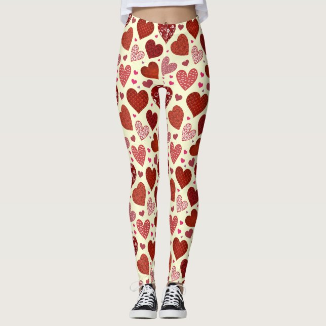 HEART PATTERN LEGGINGS (Front)