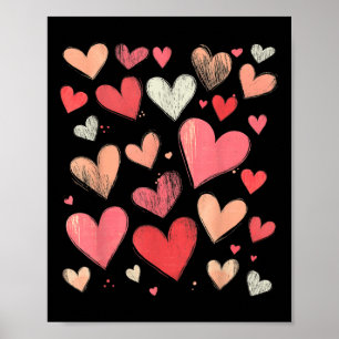 Heart Pattern – Love Theme – For Him And Her  Poster