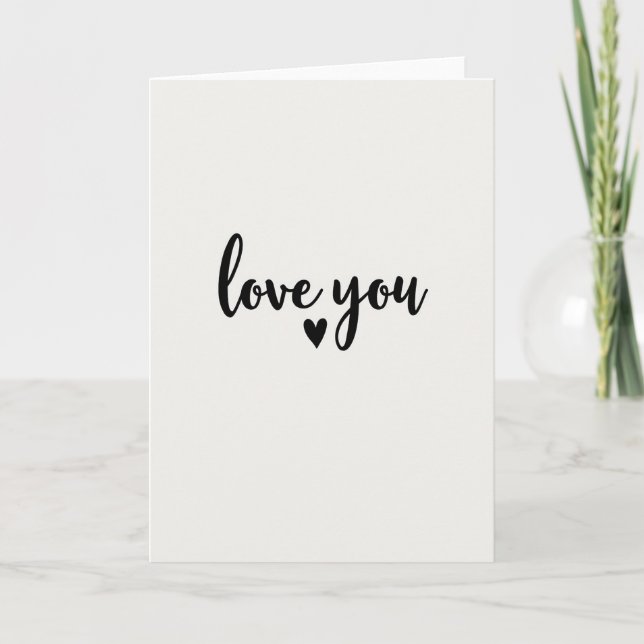 Heart Pattern Love You Card (Front)