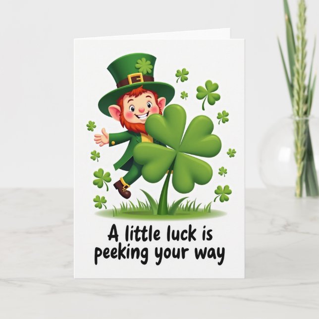 Heart Pattern Luck Card (Front)