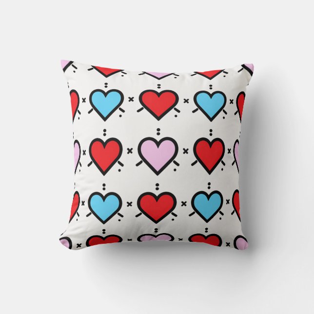 heart pattern pattern cushion pillow (Front)
