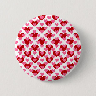 Heart Pattern Pinback Button