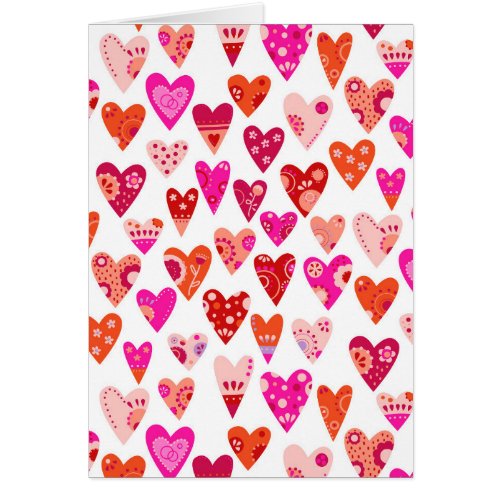 Heart Pattern Pink Red Valentines