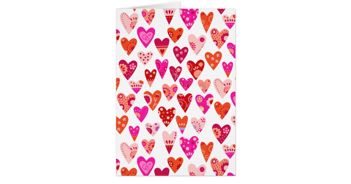 Women's XPlus Valentine Pink Heart in Green Pattern Printed