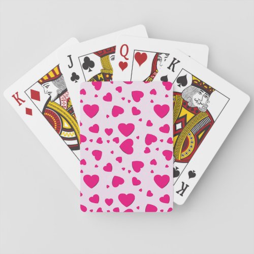 Heart pattern  poker cards