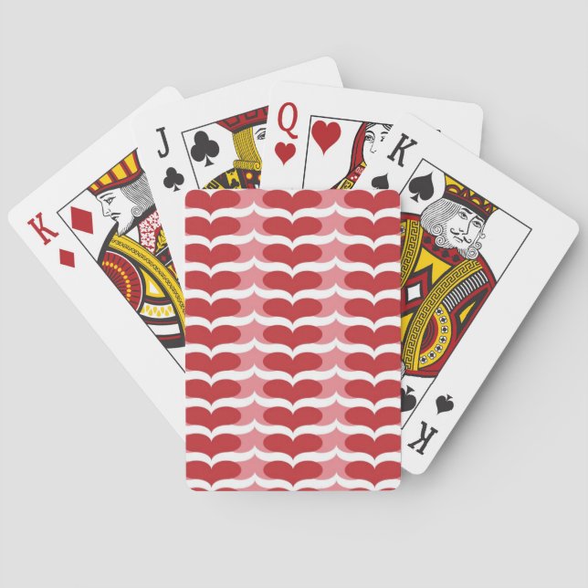 Heart pattern poker cards (Back)