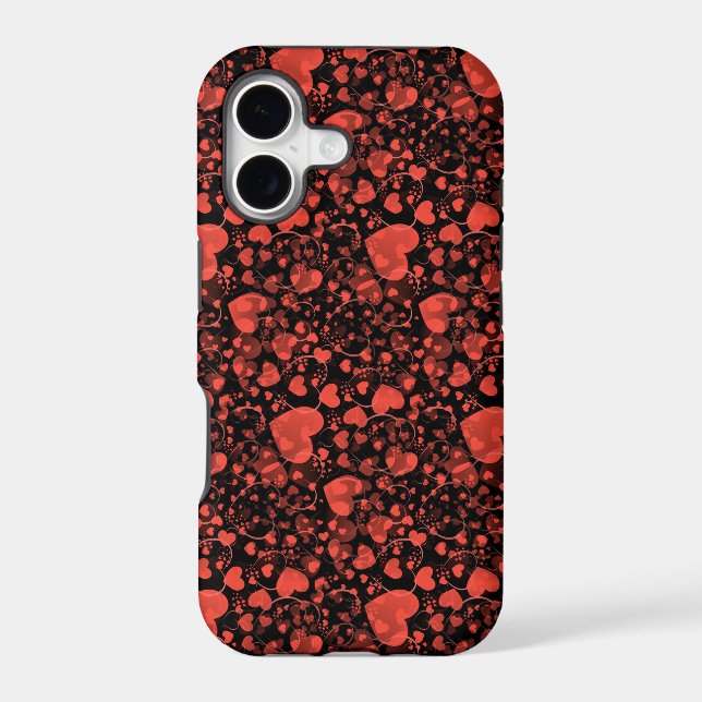 HEART pattern - red love Iphone Case (Back)