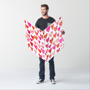 Heart Pattern Red Pink Valentines Day Card