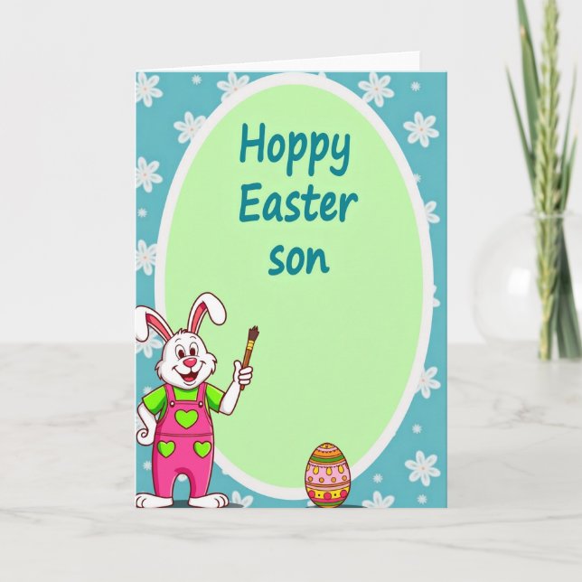 Heart Pattern Springtime Card (Front)