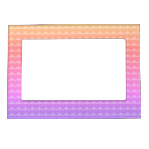 Heart Pattern Sunset Pastel Modern Magnetic Frame