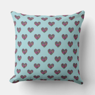 HEART PATTERN THROW PILLOW