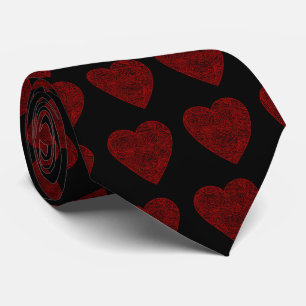 Heart Pattern Tie