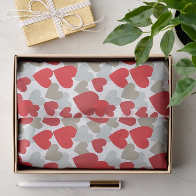 Heart Pattern Tissue Paper (Gift)