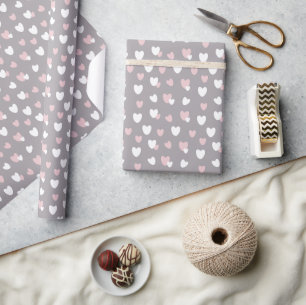 Heart Pattern Valentine Wrapping Paper