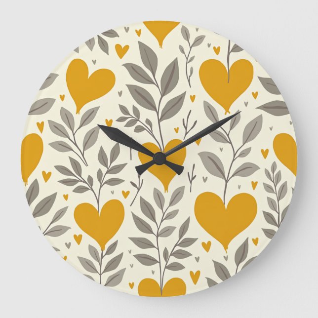 Heart Pattern Wall Clock (Front)