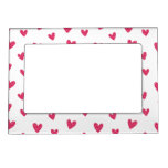 Heart pattern with white dots magnetic frame