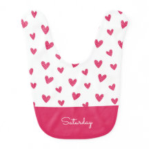 Heart pattern with white points Babero