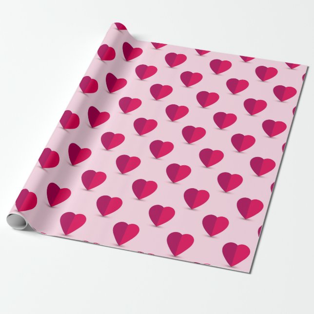 Heart Pattern Wrapping Paper (Unrolled)