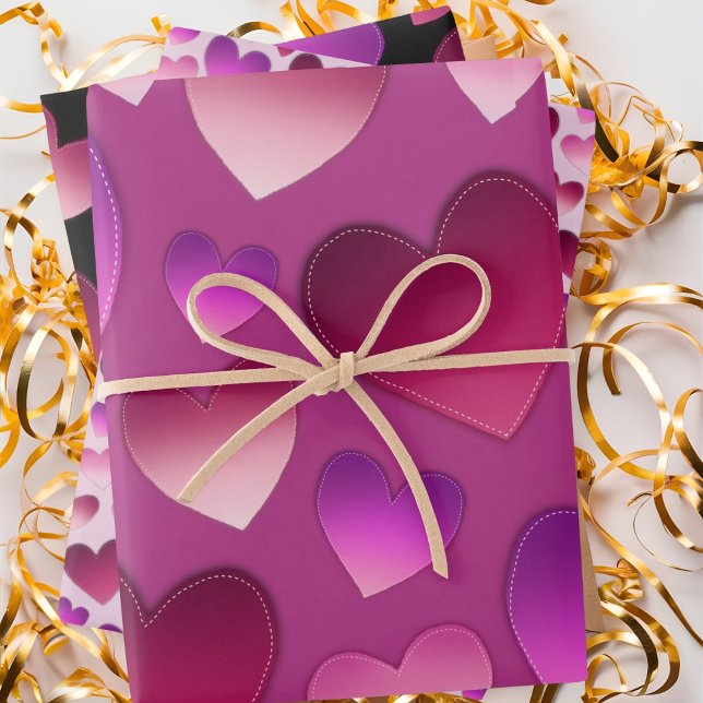 Heart pattern wrapping paper sheets (Creator Uploaded)