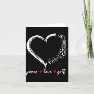 Heart Peace Love Golf Player Srt Lovers Outfit Wom Card