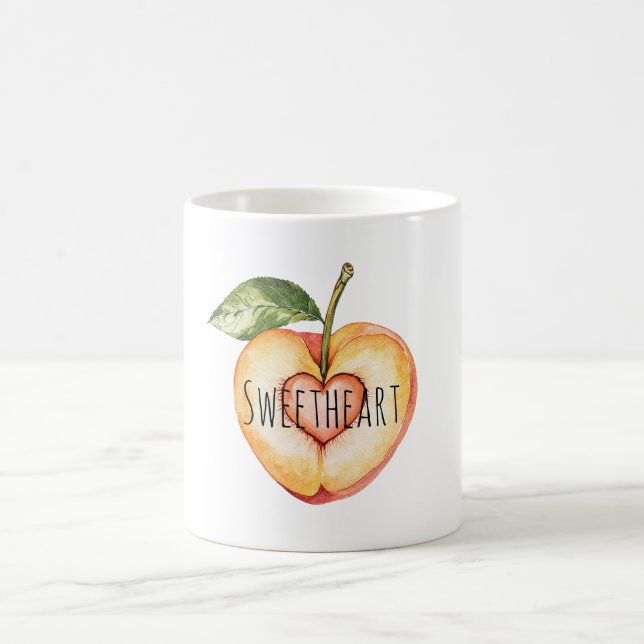 Heart Peach Fruit Coffee Mug (Center)